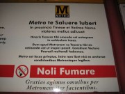 Latin Metro Sign