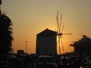 Parikia Sunset Behind Windmill