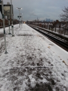 Snow at Queens Road Peckham Station